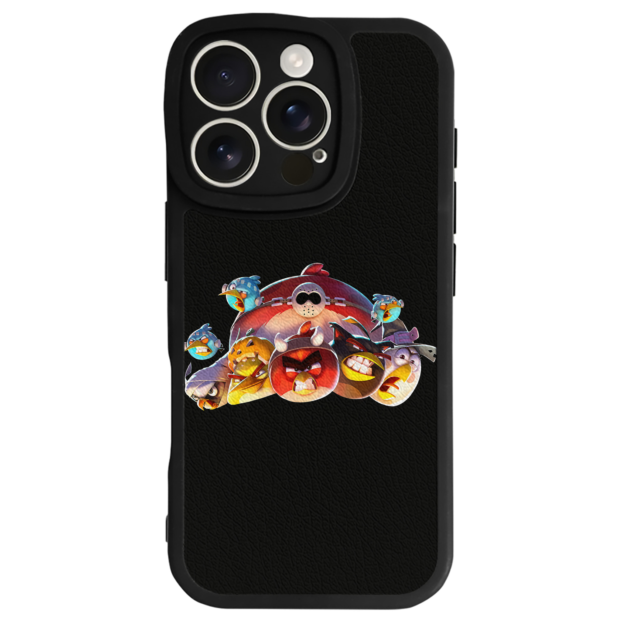 （画像用） Angry Birds アングリーバード 【iPhone 16シリーズ対応】シリコンスマホケース（レザー調） 材質：シリコン